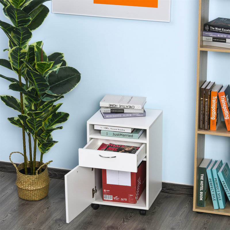 Pacie 1 Drawer Filing Cabinet, White