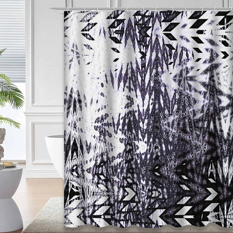 Rideau de douche bleu imperméable, rideaux de douche pour la salle de bain avec 12 crochets, 72" L x 84" W