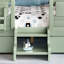 Double avec tablettes et tiroirs de rangement intégrés, conception d'escalier de sécurité et rails de sécurité de haute qualité, vert-380538860-380538862