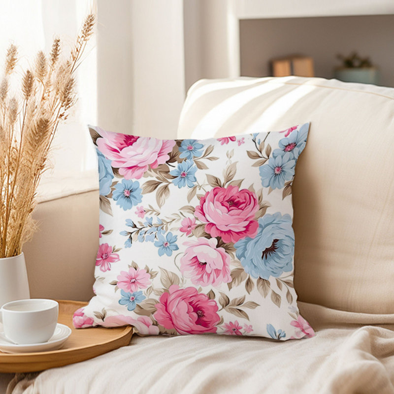 Animals William Morris Birds Damask Pattern I Cottage, Floral Dreams Pattern XVII Shabby Elegance, 18" H x 18" W