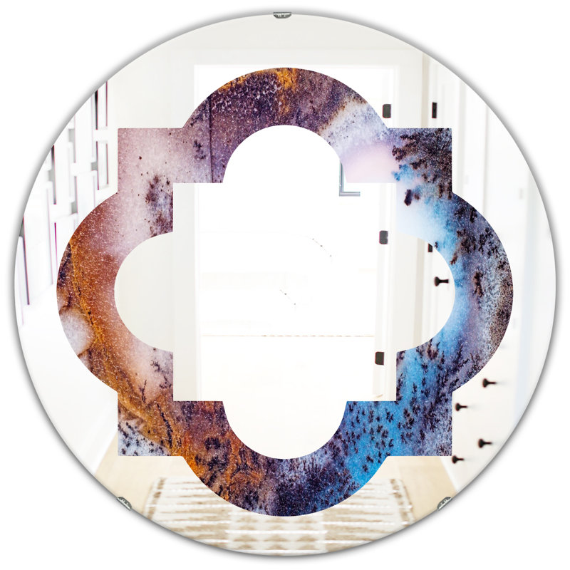 Miroir mural éclectique Quatrefoil Geode 3, 23,6 po x 23,6 po