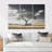 Solitude Bench Under A Monochrome Tree - Meadow Wall Art Print Set-107740634