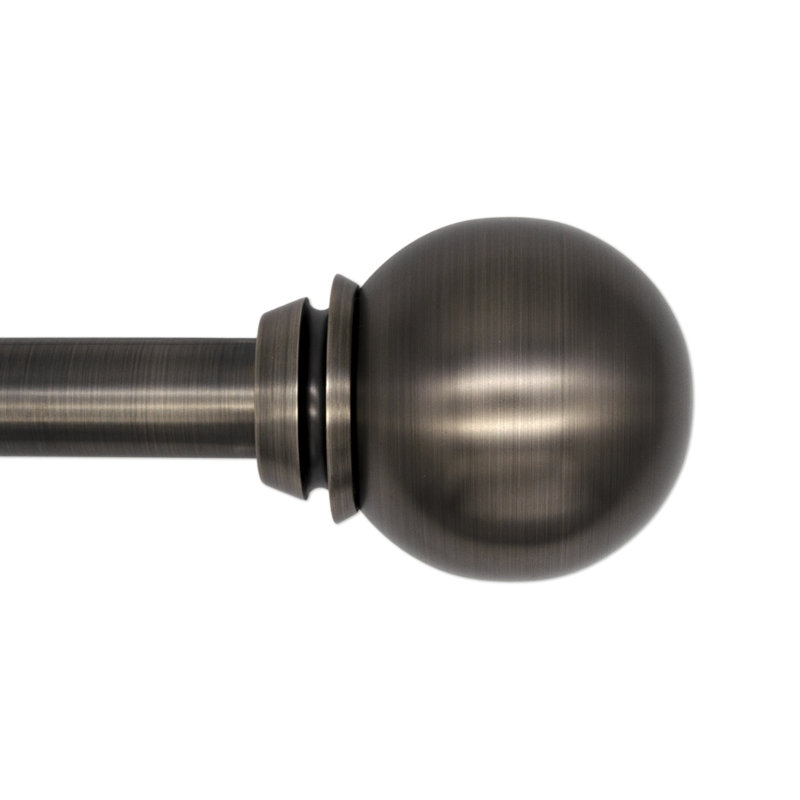 Tringle à rideaux simple réglable 42 "à 120" 1 ", Bronze huilé