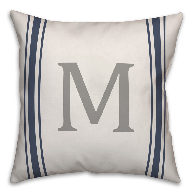 Reversible Throw Pillow, M