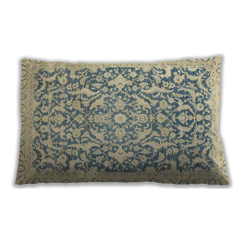 Damask Throw Pillow, Microsuede