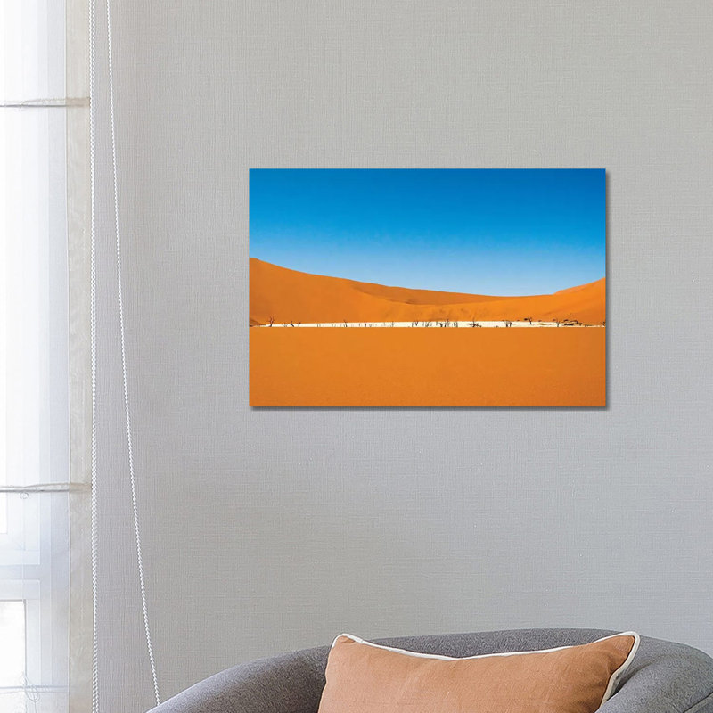 Dead Acacia Trees In Deadvlei, Sossusvlei, Namib-Naukluft National Park, Southern Narim Desert by Keren Su - Wrapped Canvas Print