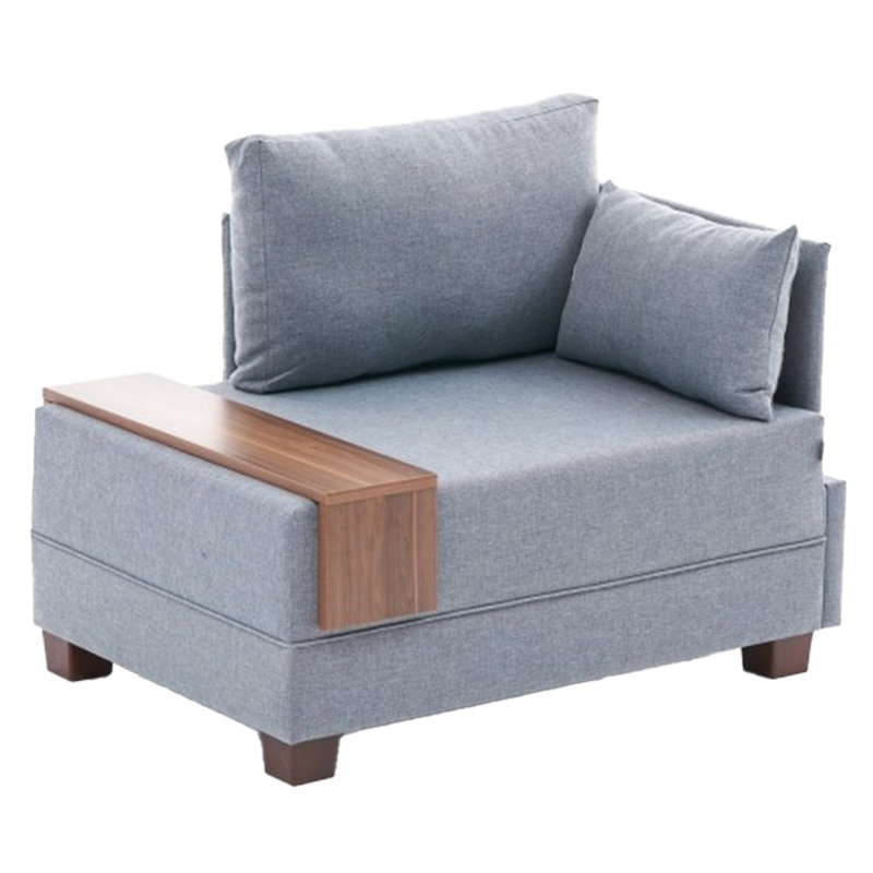 Nane Polyester & Cotton 39.37'' Reception Loveseat, Blue