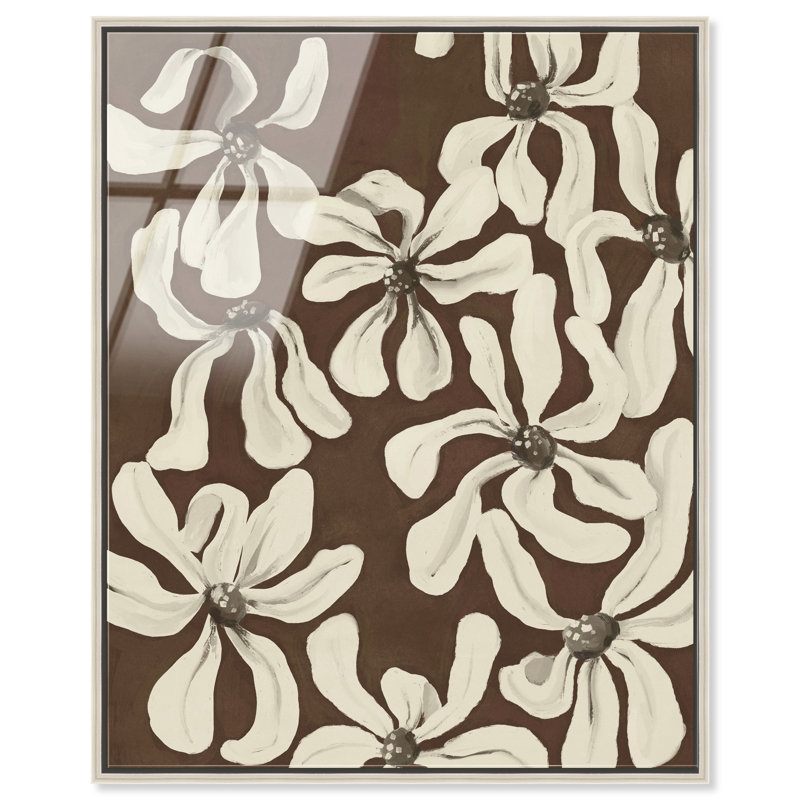 Dancing Jasmine High-Gloss Frameless Acrylic Glass Wall Art Floral & Botanical Print by Oliver Gal, Ready to Hang, 16 x 20