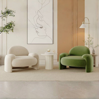 Modern Minimalist Single Sofa(Set of 2)