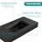 36-inch Matte Black Integrated Engineered Quartz Bathroom Sink Basin With Overflow