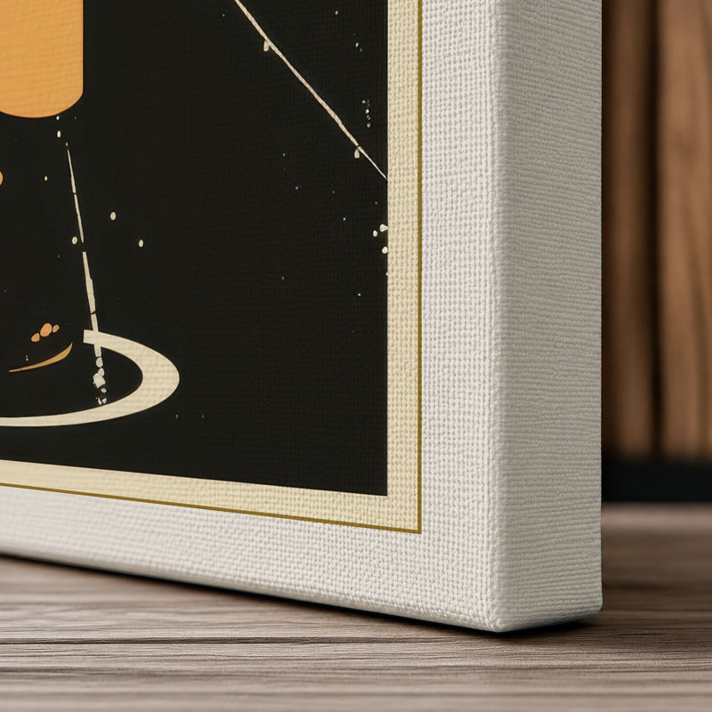 Light in Darkness Minimalist - Wrapped Canvas, 24x16 - 61.0 x 40.6 cm, Cream Border