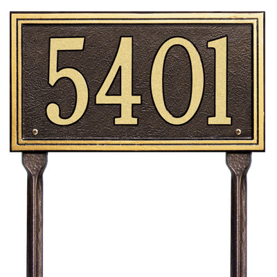Double Line 1-Line Lawn Address Sign