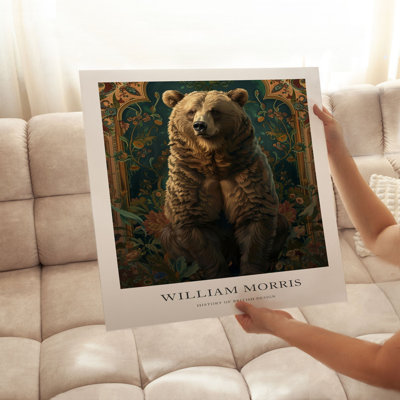 Animaux, reproduction d'art encadrée William Morris