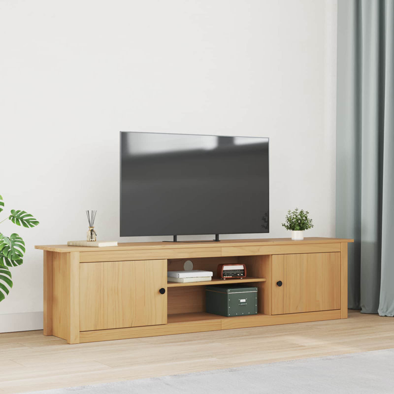 Unfinished TV Stand for TVs up to 70" with Fireplace Included