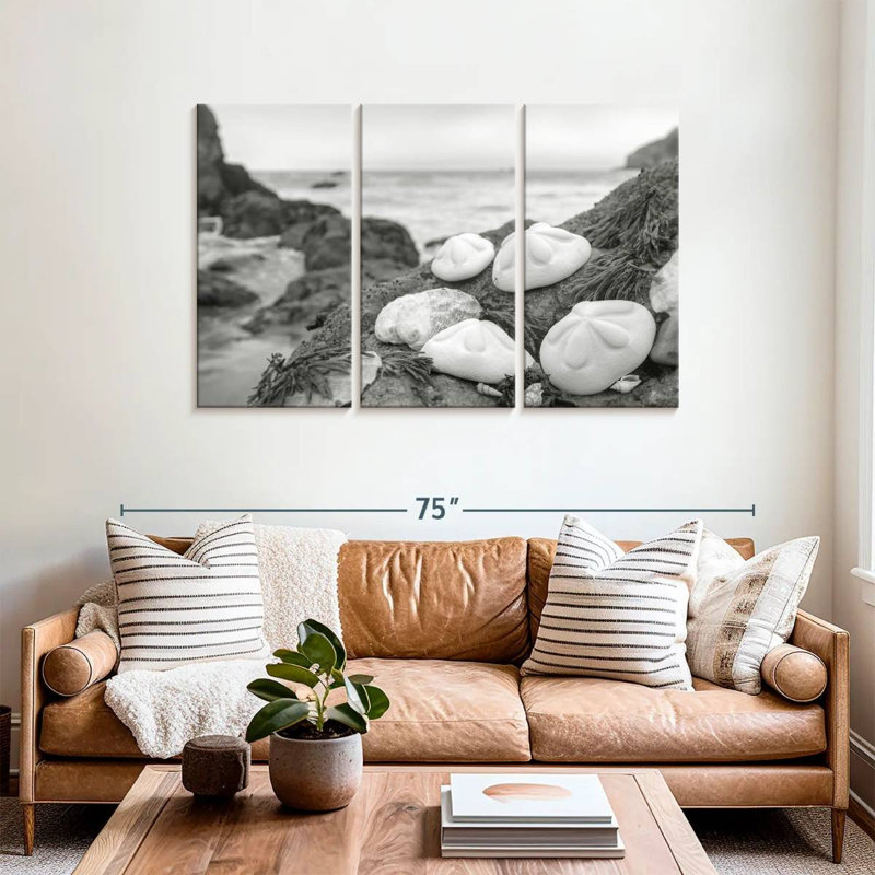 Brampt White Crescent Beach Shells IV, 36" H x 57" W