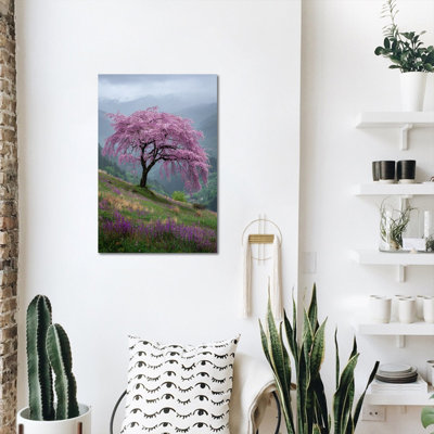  Spring Canvas Wall Decor, Spring Pictures Painting for Living Room, Tree Prints Poster, Nature Artwork for Bedroom, Floral Canvas Wall Art 12" × 16"