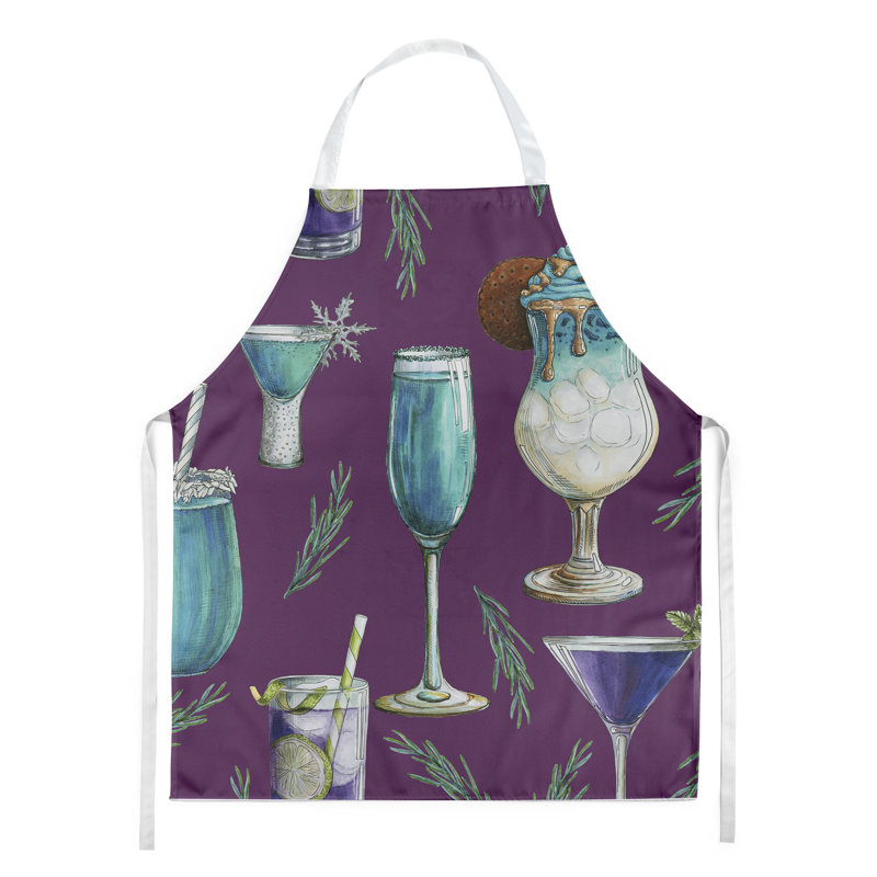 Tablier pour boissons et cocktails, Mauve / Bleu