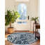 Tapis bleu contemporain Azilynn-598099876