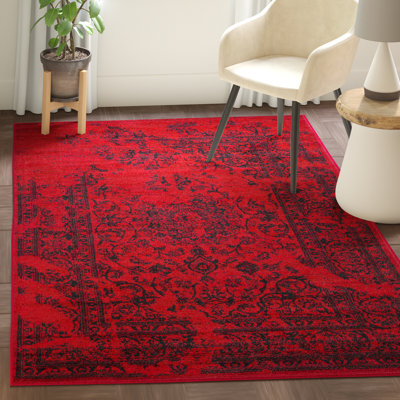 Tapis oriental rouge / noir Olius