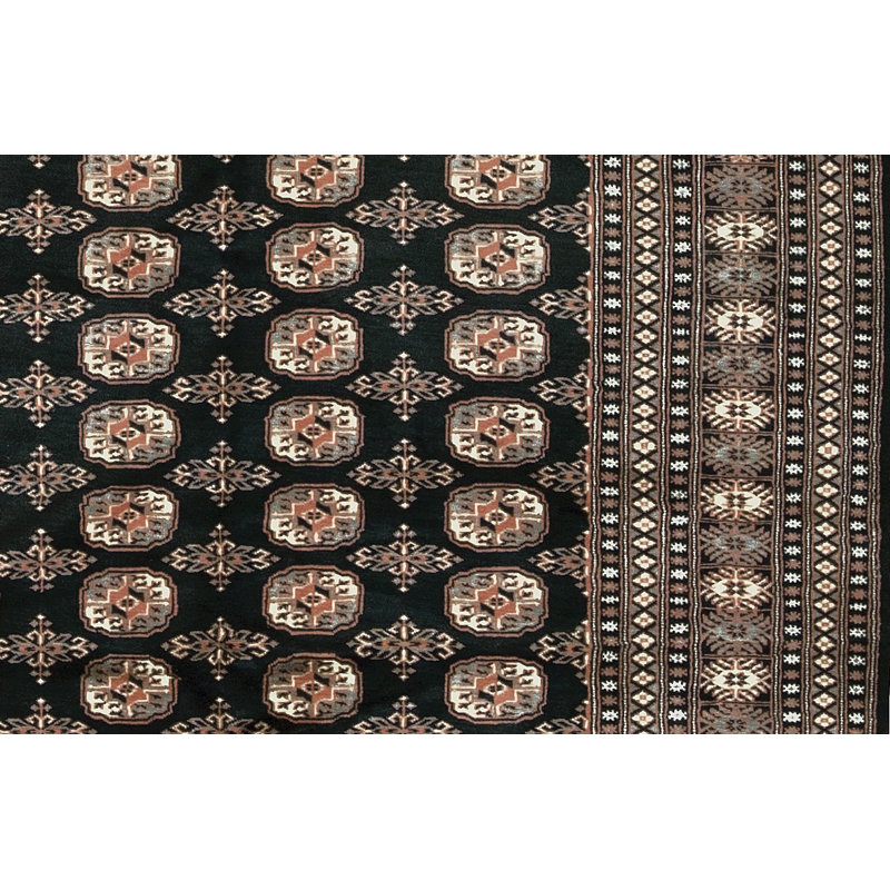 Hand-Knotted High-Quality Red and Black Area Rug