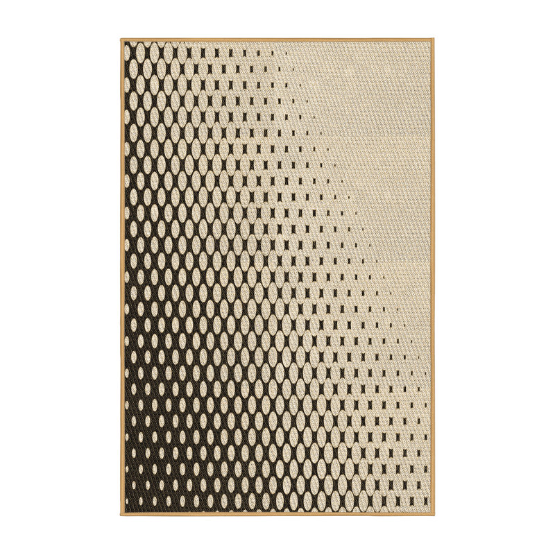 Tapis brun en laine à pois, Tapis de couloir 2 pi x 5 pi