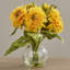 Arrangement floral tournesols dorés dans un vase