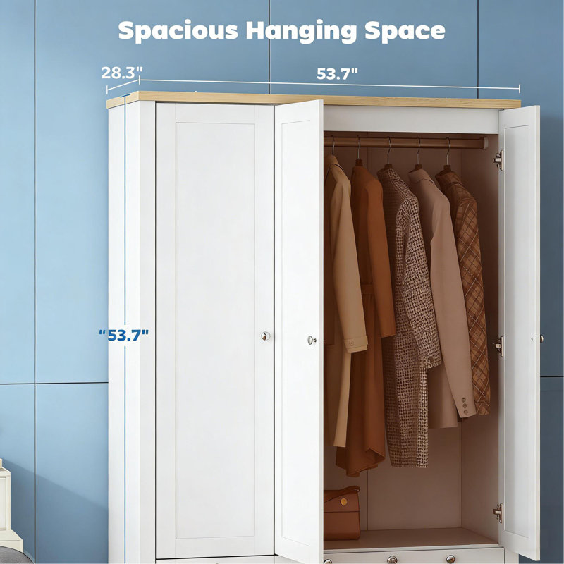Garde-robe 3 portes, Blanc