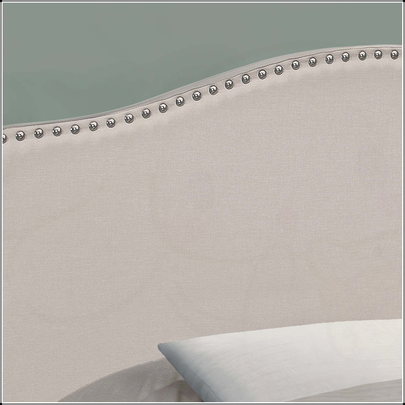 Bed, Headboard Only, Full Size, Bedroom, Upholstered, Linen Look, Transitional, Beige