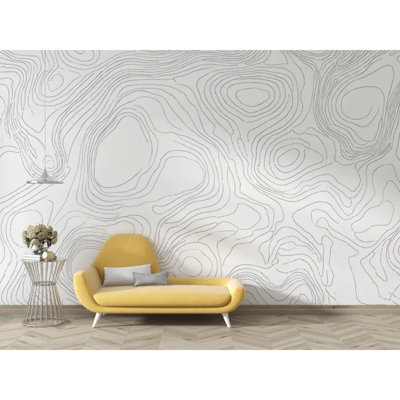 Murale abstraite moderne, L 108 po x l 96 po