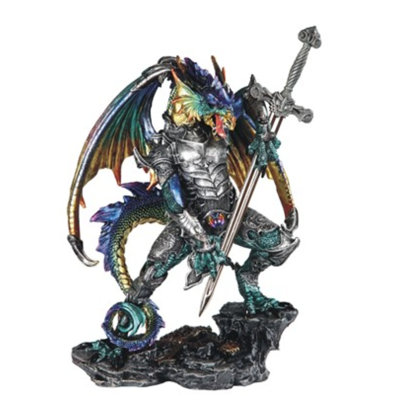 Dragon with Armor and Sword Figurine