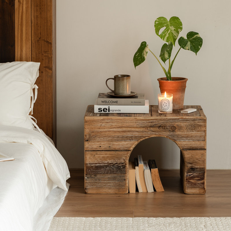 Solid Wood End Table Set