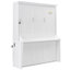 Grand lit escamotable grand avec bureau, lumières DEL et chargement USB - Lit mural moderne peu encombrant, blanc-164411209