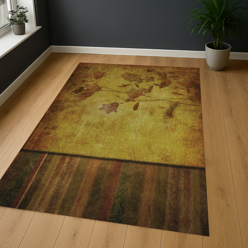 Floral Area Rug, Rectangle 140 x 200 cm