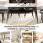 Table de salle à manger 62,99 po Modern Stone Edge-1289171916-1289171919-1301488143