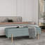 Banc de rangement rembourré polyvalent pour l'entrée, la chambre à coucher ou le salon