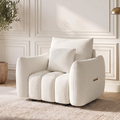 Fauteuil d'appoint en tissu 38 po avec siège moelleux
