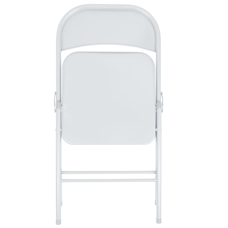 Harbour Housewares Metal  Folding Chair, Matte White