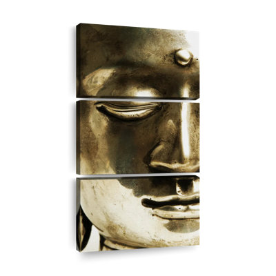 Ensemble de 3 pièces d'art sur toile Shiny Buddha