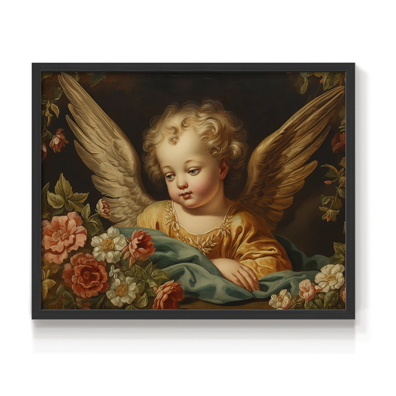 Angels From Above-LIX - Reproduction encadrée - Restickable, H 11 po x l 14 po, Noir, noir, noir, noir