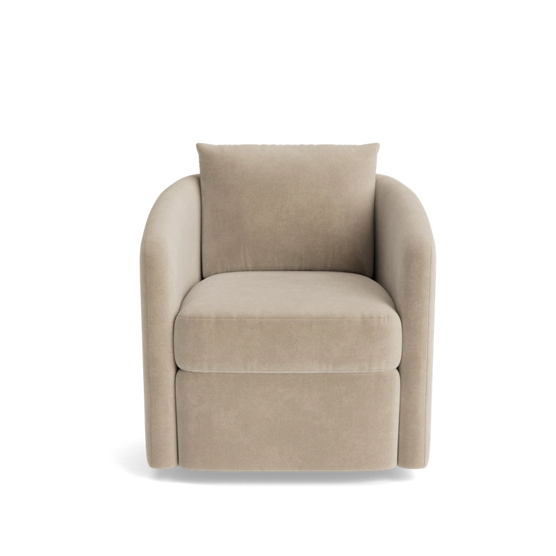 Astrid Swivel Chair, Velvet - Beige