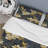 Yellow And Blue Tropical Plants Pattern II Polyester Floral Duvet Cover Set-1435794989