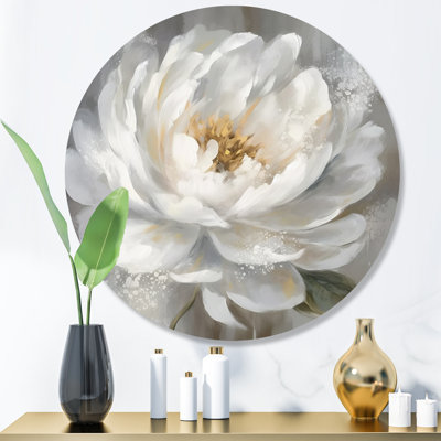 Pivoine blanche et grise