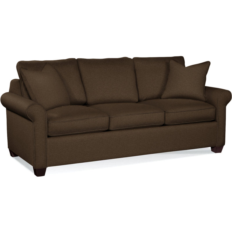 Park Lane Upholstered 81'' Sofa, Java Finish, Elite Chocolate; 0321-72