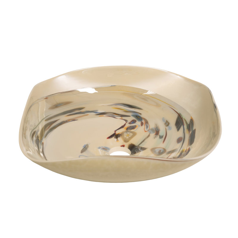 Murano Glass Specialty Vessel Bathroom Sink, Corallina