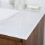 Ensemble de meuble-lavabo sur pied simple 36 po avec armoire et plateau en résine Elegant Lighting Gerard (brun noyer)