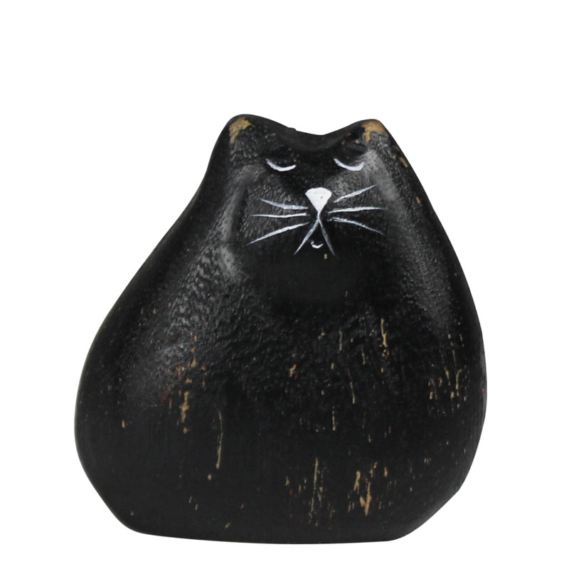 Chat, bois, H 4 po x l 2,50 po x P 4 po