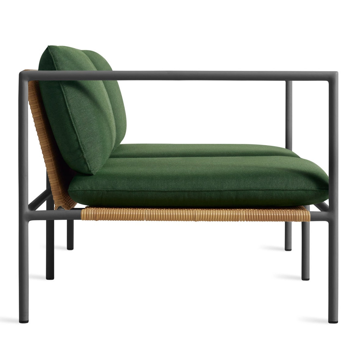 Dog Days 62" Sunbrella® Patio Loveseat, Sunbrella Ivy, Charcoal