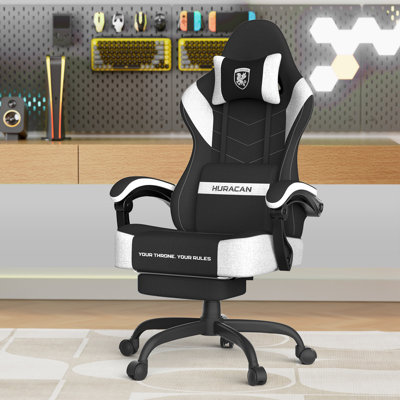 Fauteuil de jeu en tissu avec repose-pieds Luxvie