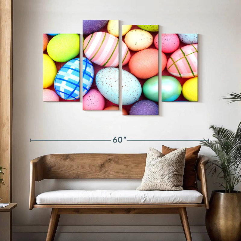 Œufs de Pâques pastel Lelend, H 32 po x l 52 po