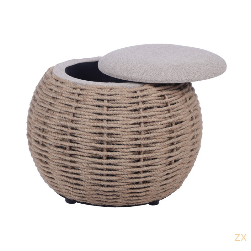 Woven Ottoman With Storage